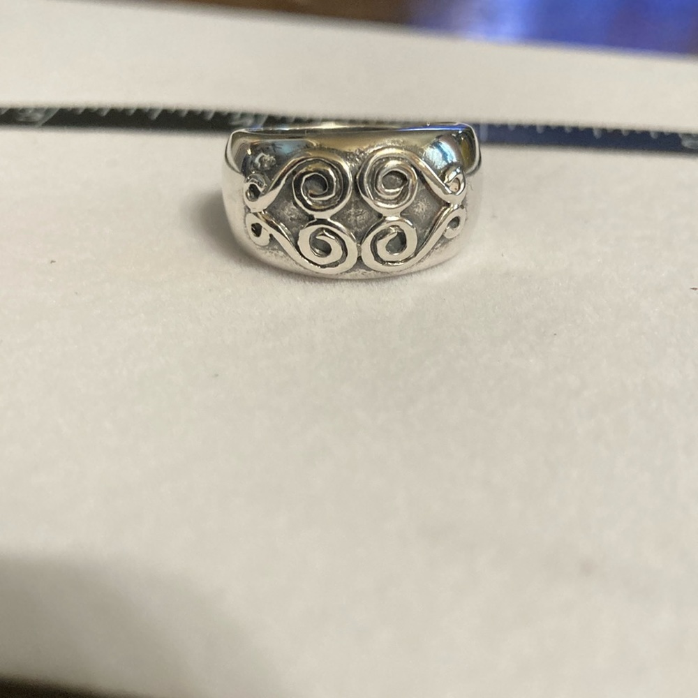925 vintage NP wide band ring size 7
